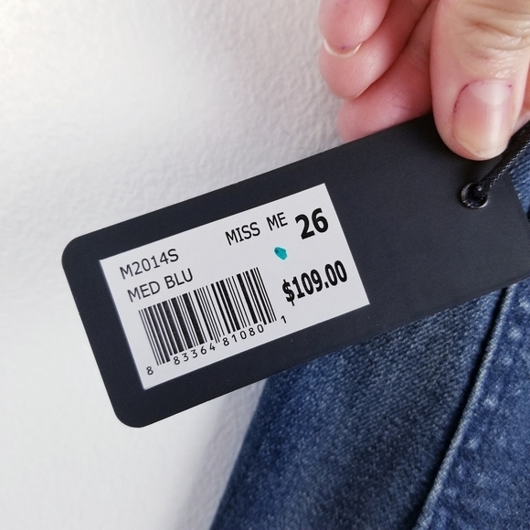 MISS ME Floral Embroidered Skinny Jeans NWT size 26 - Picture 3 of 10